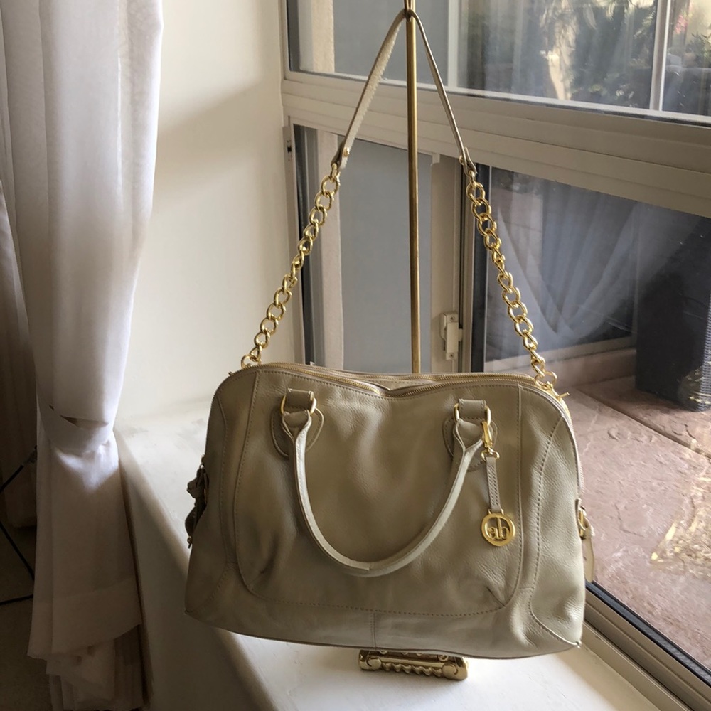 Audrey Brooks Leather Satchel With Removable Strap